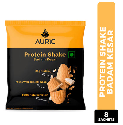 Auric Protein Shake Sachet (36gm Each) Badam Kesar