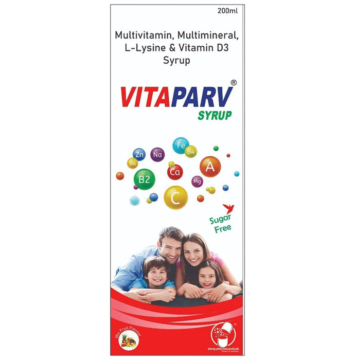 Vitaparv Syrup Mixed fruit flavour Sugar Free - Classic Derma
