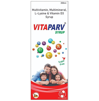 Vitaparv Syrup Mixed fruit flavour Sugar Free - Classic Derma