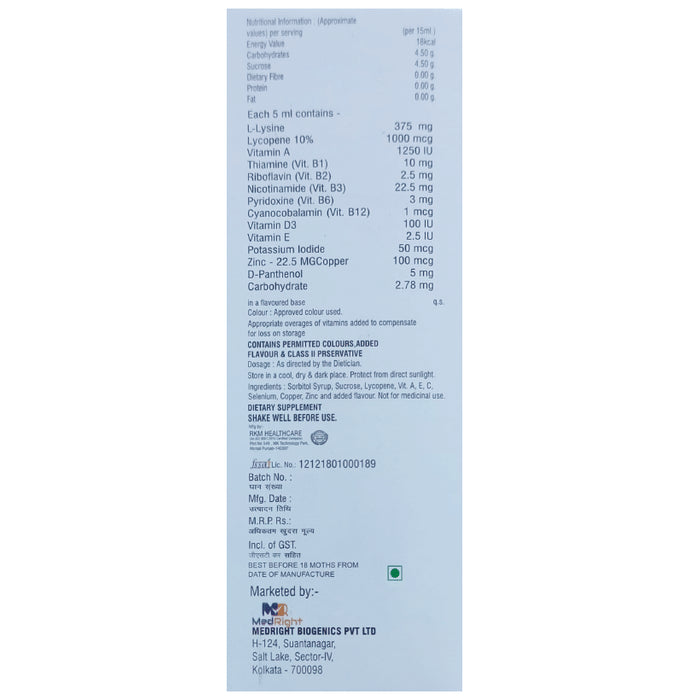 Vitaright-L Syrup Sugar Free
