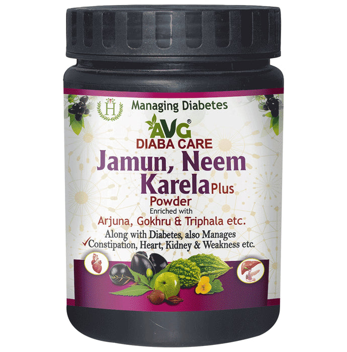 AVG Jamun, Neem and Karela Plus Powder | Helps Manage Blood Sugar - Classic Derma