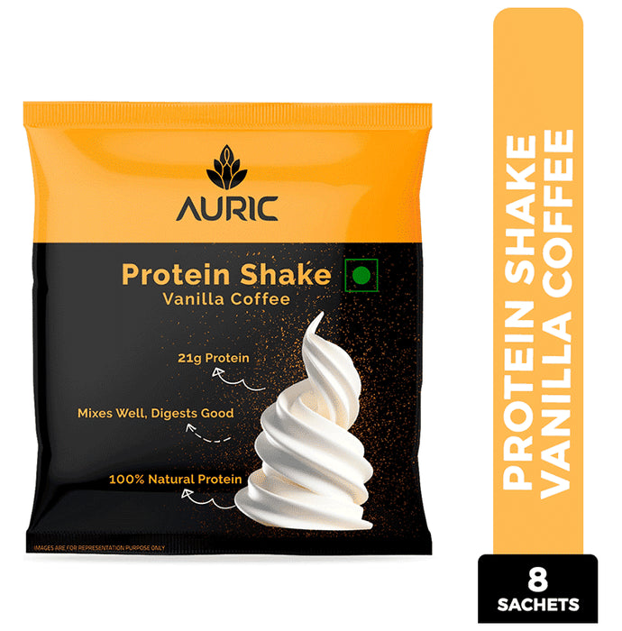 Auric Protein Shake Sachet (36gm Each) Vanilla Coffee