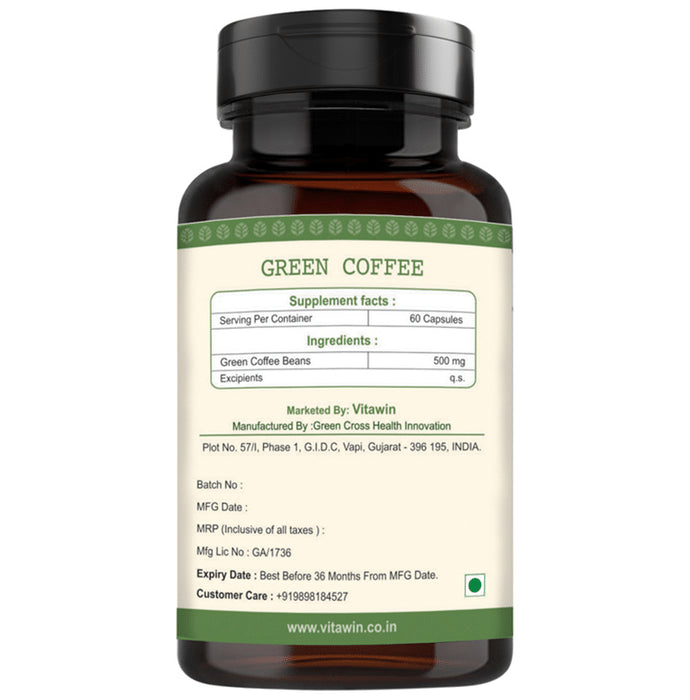 Vitawin Green Coffee 500mg Vegetarian Capsule