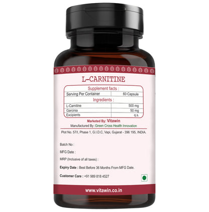 Vitawin L-Carnitine Vegetarian Capsule