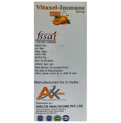 Vitaxel Immune Syrup Orange