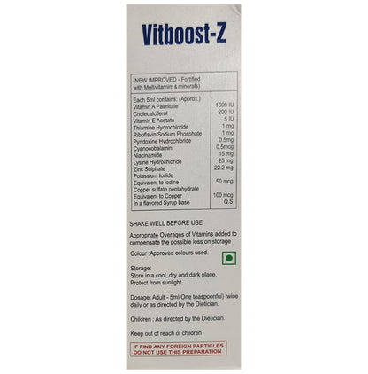 Vitboost-Z Syrup