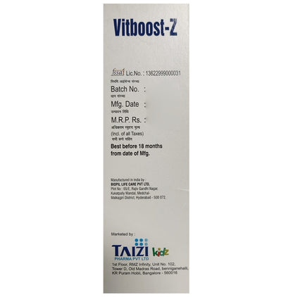 Vitboost-Z Syrup