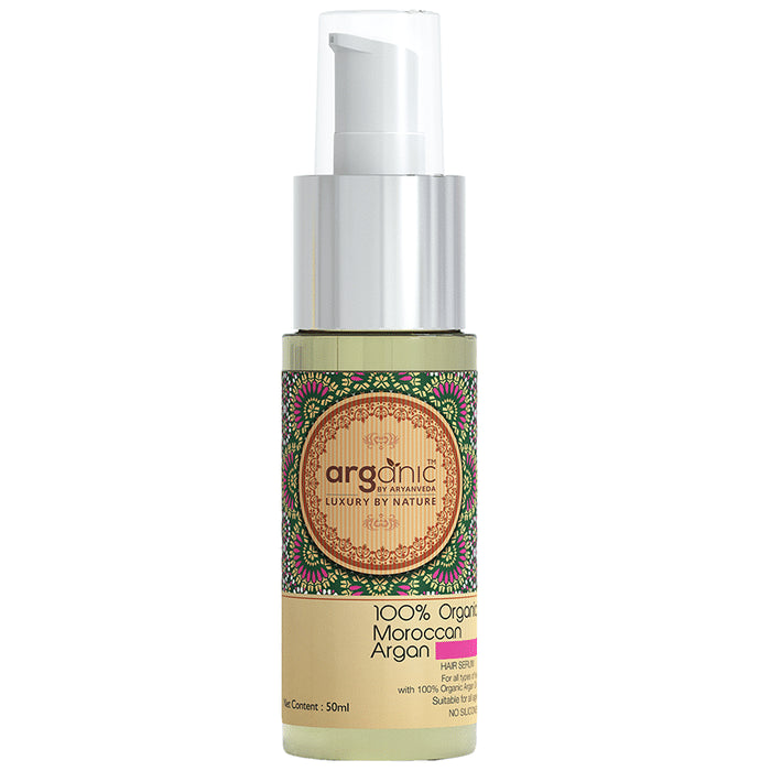 Aryanveda Arganic 100% Organic Moroccan Argan Hair Serum - Classic Derma