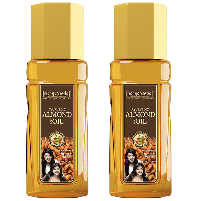 Aryanveda Ayurvedic Almond & Olive Oil (200ml Each) - Classic Derma