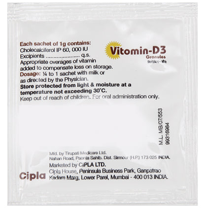 Vitomin D3 1gm Granules For Bone Health