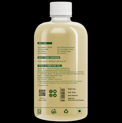 Vitro Naturals I Am Young Amla Juice Prevents Hair Loss, Anti-ageing