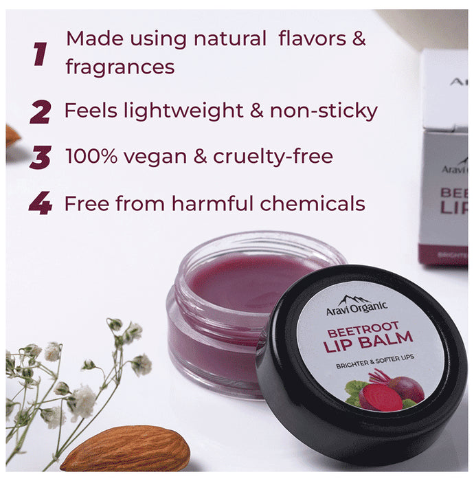 Aravi Organic Beetroot Lip Balm