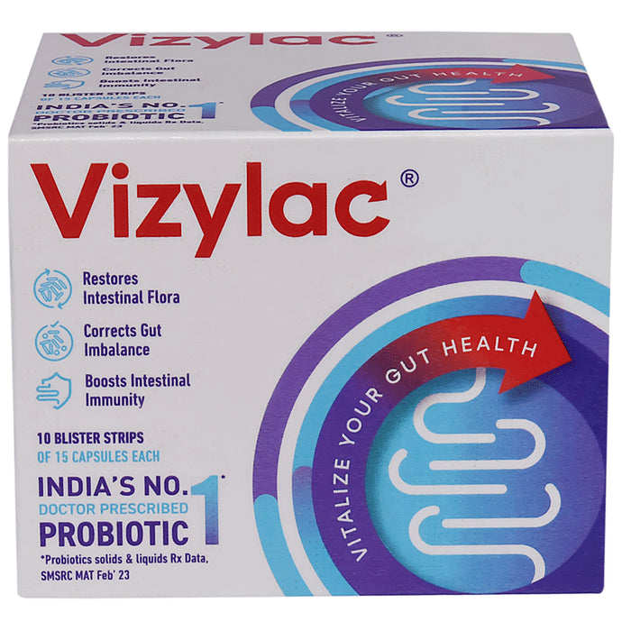 Vizylac Capsule | For Stomach Care | Restores Intestinal Flora & Intestinal Immunity - Classic Derma