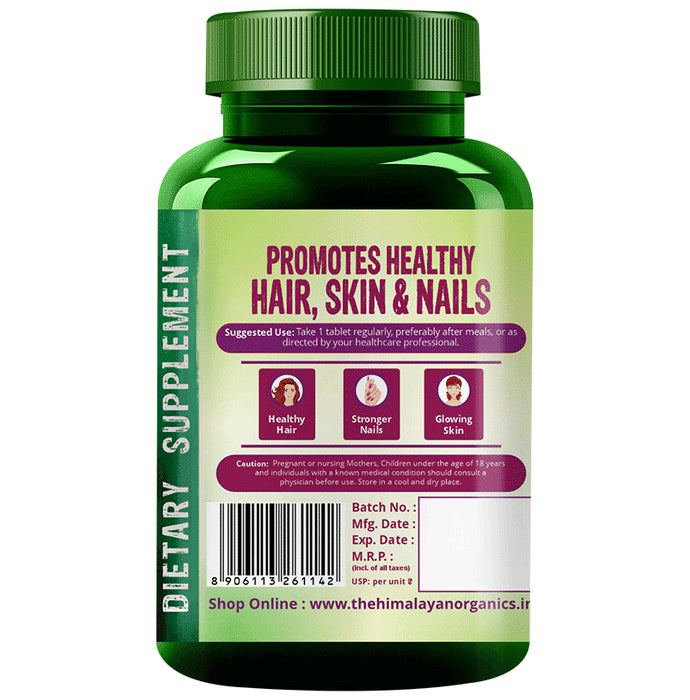 Vlado's Himalayan Organics Biotin 10,000Mcg for Hair Growth Tablet