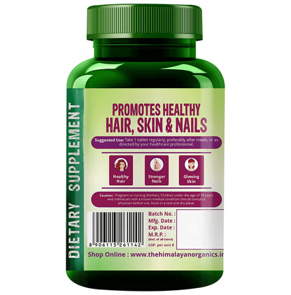 Vlado's Himalayan Organics Biotin 10,000Mcg for Hair Growth Tablet