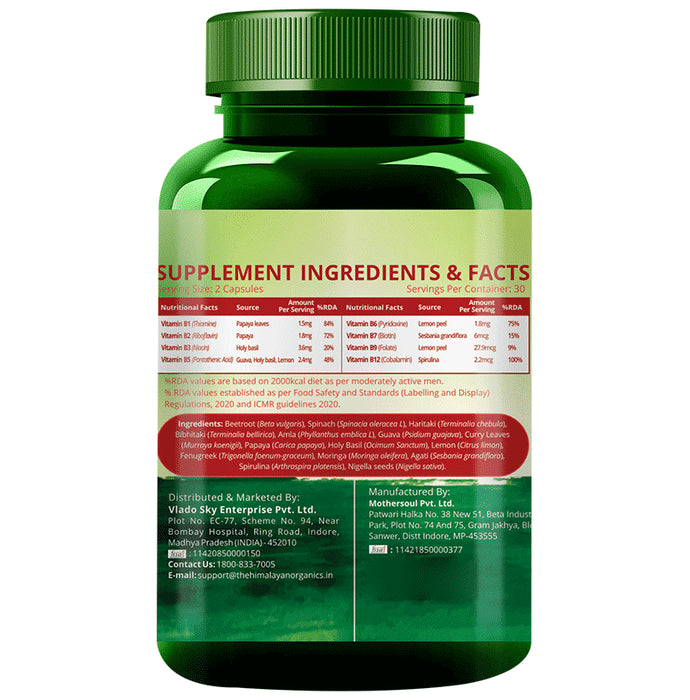 Vlado's Himalayan Organics Plant Based Vitamin B12 Natural Vegetarian Capsule