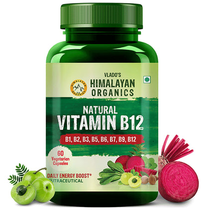 Vlado's Himalayan Organics Plant Based Vitamin B12 Natural Vegetarian Capsule