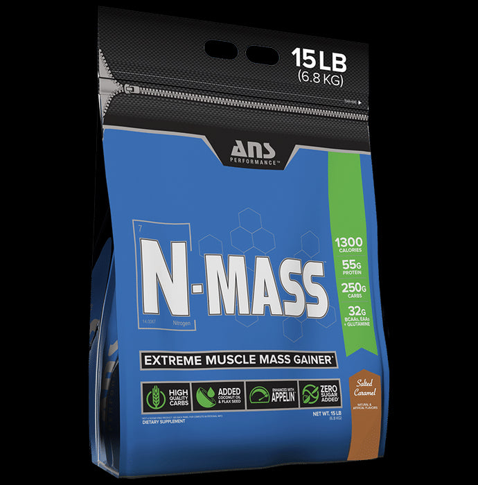 ANS Performance Salted Caramel N-Mass Extreme Muscle Mass Gainer - Classic Derma
