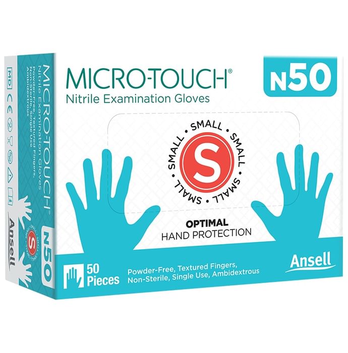 Ansell N50 Micro-Touch Nitrile Examination Gloves(50 Each) Small - Classic Derma
