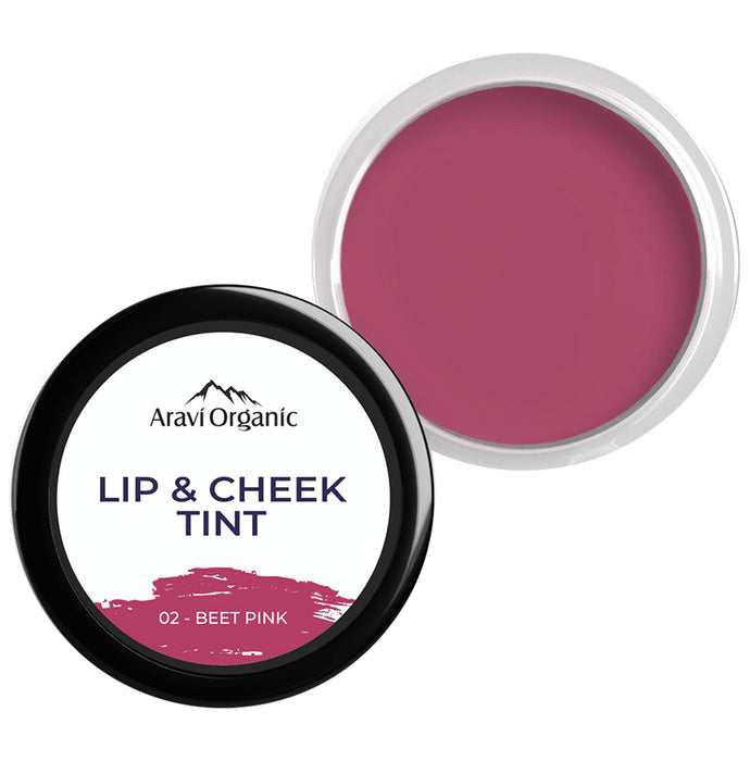 Aravi Organic Lip and Cheek Tint Balm Beet Pink, - Classic Derma