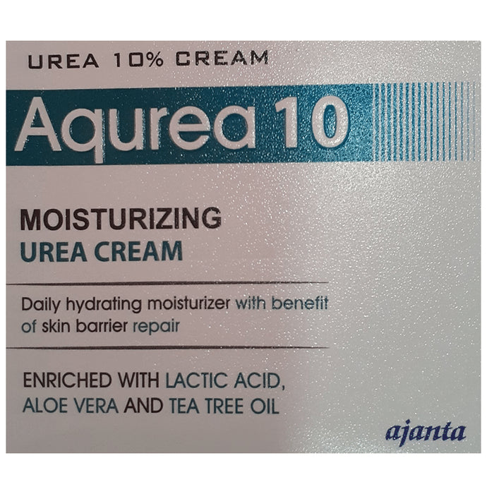 Aqurea 10 Moisturizing Urea Cream with Lactic Acid, Aloe Vera & Tea Tree Oil - Classic Derma