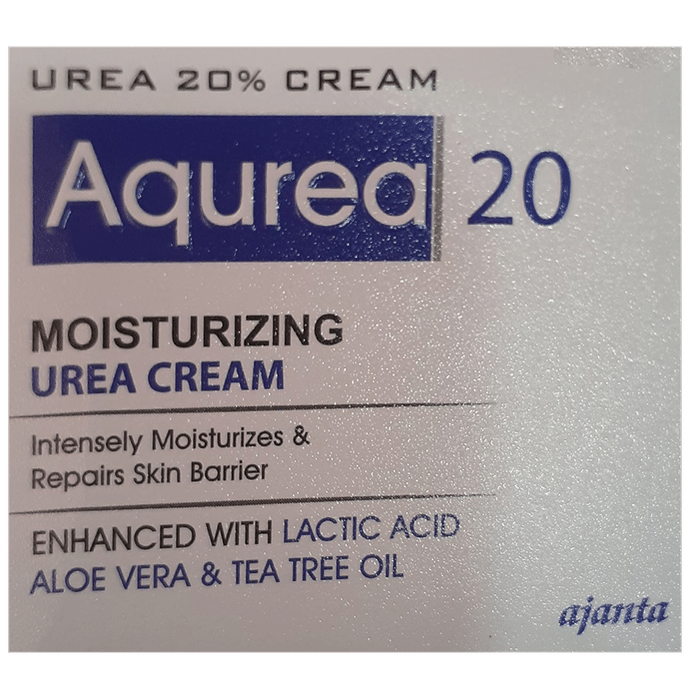 Aqurea 20 Moisturizing Urea Cream with Lactic Acid, Aloe Vera & Tea Tree Oil - Classic Derma