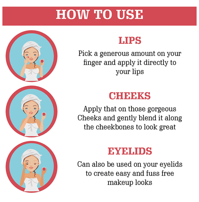 Aravi Organic Lip and Cheek Tint Balm Rosy Rush