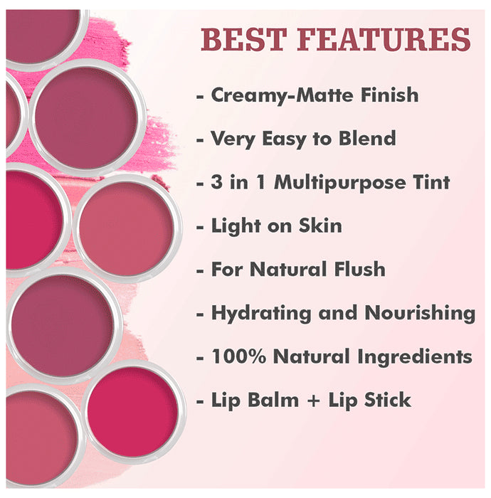 Aravi Organic Lip and Cheek Tint Balm Rosy Rush