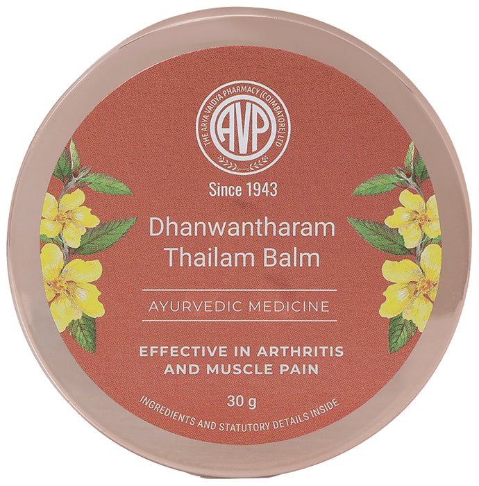 AVP Dhanwantharan Thailam Balm Effective in Arthritis and Muscle Pain - Classic Derma