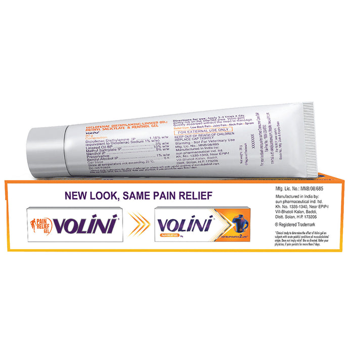 Volini Pain Relief Gel for Sprain, Muscle, Joint, Neck & Low Back Pain | Bone, Joint & Muscle Care