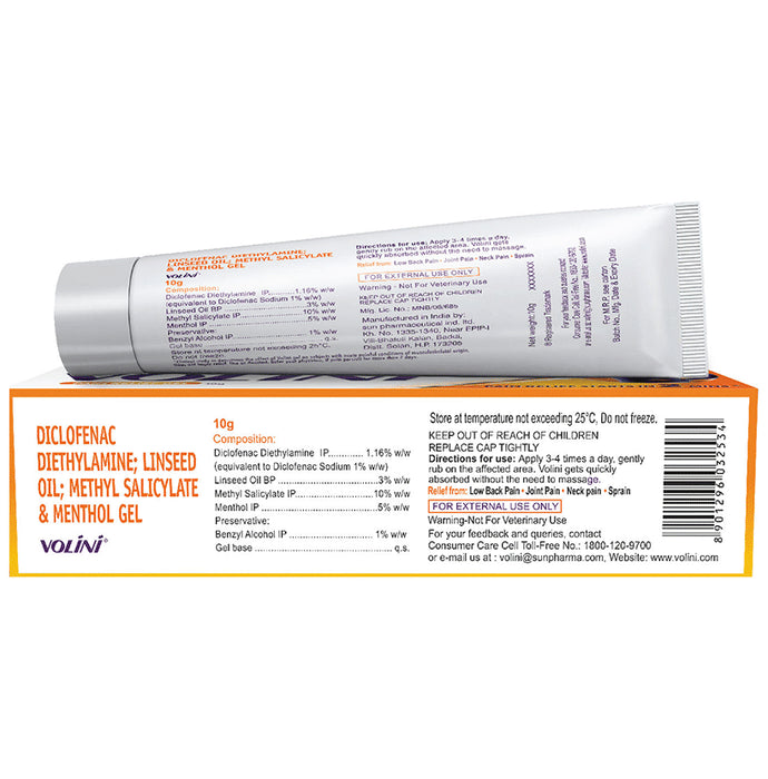 Volini Pain Relief Gel for Sprain, Muscle, Joint, Neck & Low Back Pain | Bone, Joint & Muscle Care