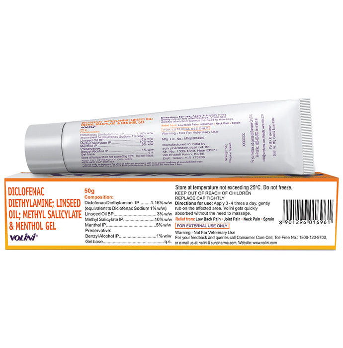 Volini Pain Relief Gel for Sprain, Muscle, Joint, Neck & Low Back Pain | Bone, Joint & Muscle Care