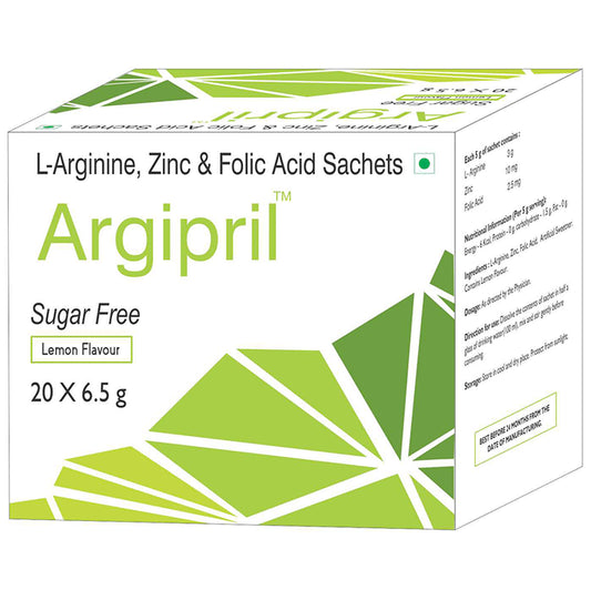 Argipril L-Arginine, Zinc & Folic Acid Sachet | Sugar-Free | Flavour Lemon - Classic Derma