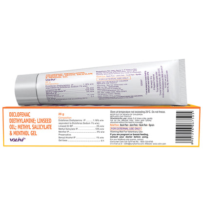 Volini Pain Relief Gel for Sprain, Muscle, Joint, Neck & Low Back Pain | Bone, Joint & Muscle Care