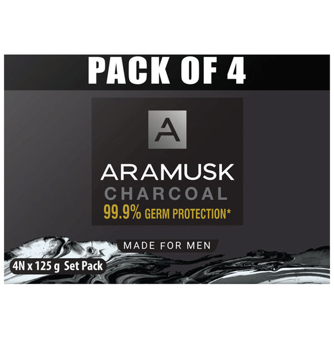 Aramusk Charcoal Soap (125gm Each) - Classic Derma