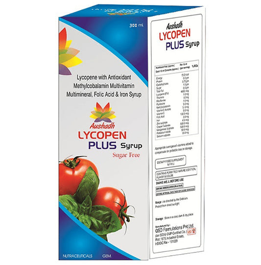 Aushadh Lycopen Plus Syrup Sugar Free - Classic Derma