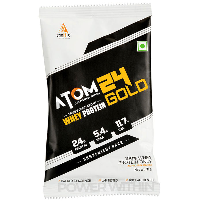 AS-IT-IS Nutrition Atom 24 Gold Whey Protein (31gm Each) - Classic Derma