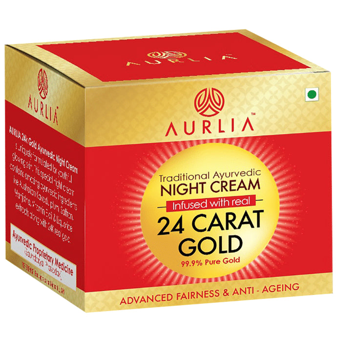 Aurlia 24 Carat Gold Ayurvedic Night Cream - Classic Derma