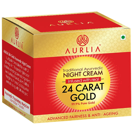Aurlia 24 Carat Gold Ayurvedic Night Cream - Classic Derma