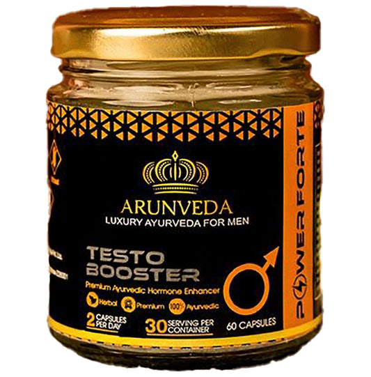 Arunveda Power Forte Testo Booster Capsule for Men (60 Each) - Classic Derma