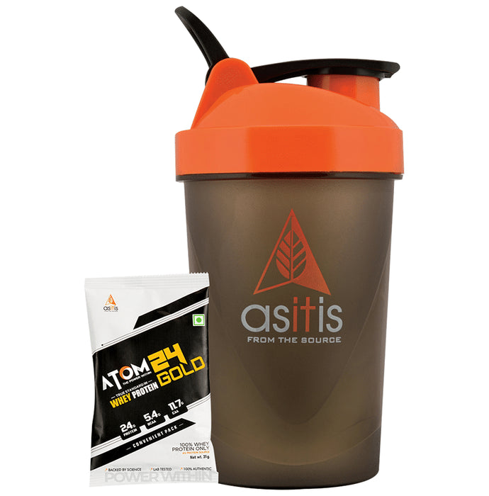 AS-IT-IS Nutrition Atom 24 Gold Whey Protein with Shaker - Classic Derma