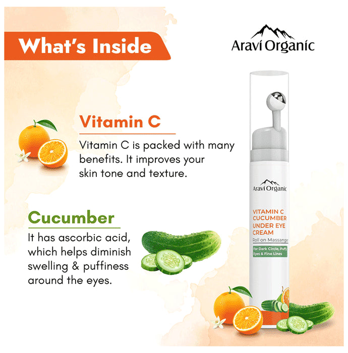 Aravi Organic Vitamin C & Cucumber Under Eye Cream