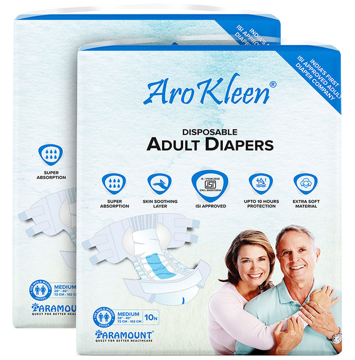 Arokleen Disposable Adult Diaper (10 Each) Medium - Classic Derma