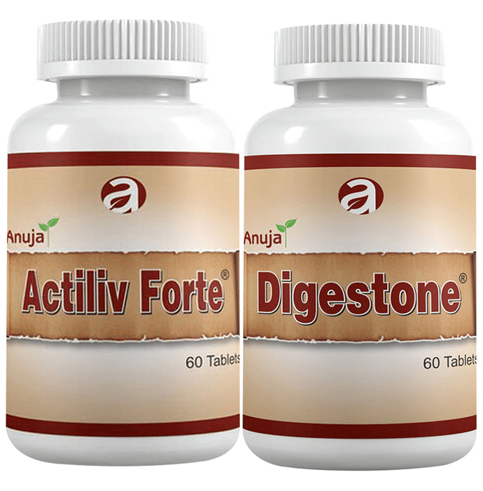 Anuja Combo Pack of Actiliv Forte Tablet & Disgestone Tablet (60 Each) - Classic Derma