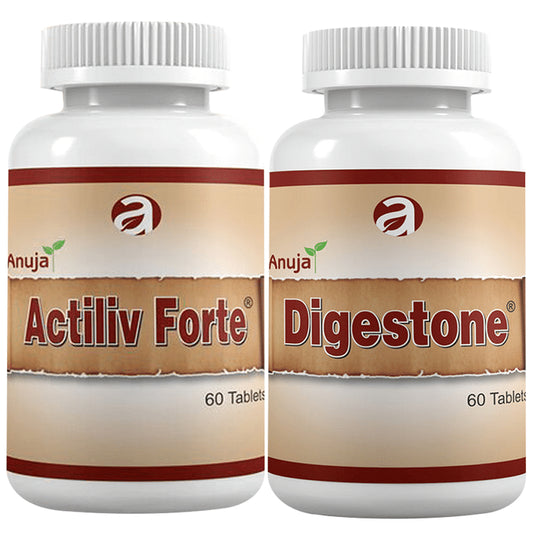 Anuja Combo Pack of Actiliv Forte Tablet & Disgestone Tablet (60 Each) - Classic Derma