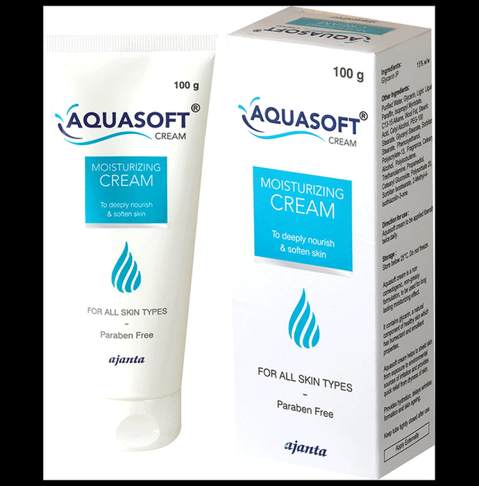 Aquasoft Moisturising Cream | Nourishes & Softens the Skin | For All Skin Types | Paraben-Free - Classic Derma