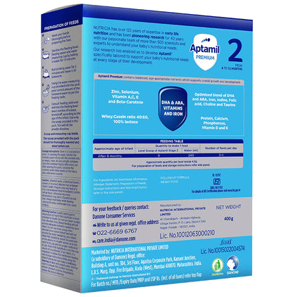 Aptamil Premium Stage 2 from 6 to 12 Month Infant Formula