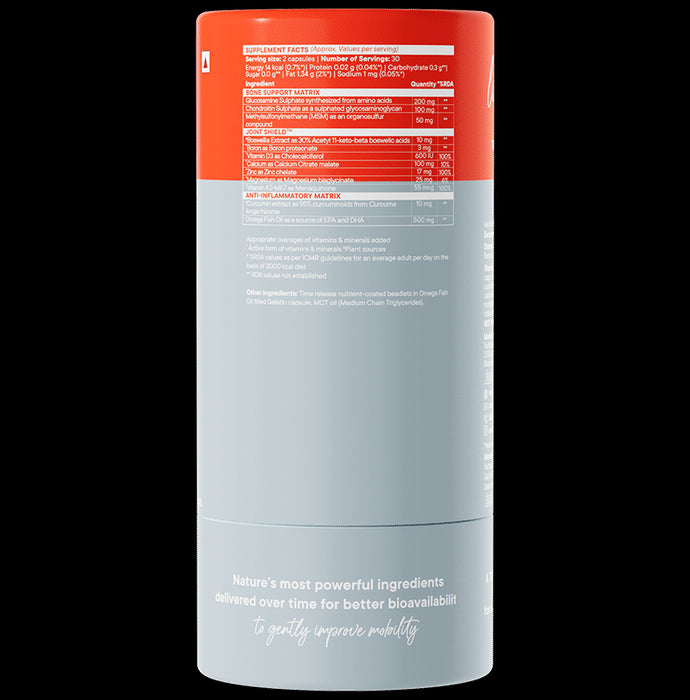 Wellbeing Nutrition Slow Bone Support Vitamin Supplements, Glucosamine, Chondroitin, Calcium Capsule