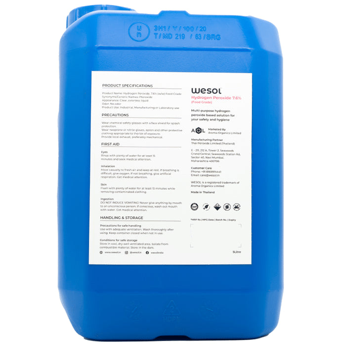 Wesol Food Grade 7% Hydrogen Peroxide Disinfectant Multi Surface Cleaner Liquid