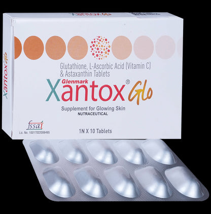 Xantox Glo Tablet with Glutathione, Astaxanthin & Vitamin C | For Glowing Skin - Classic Derma